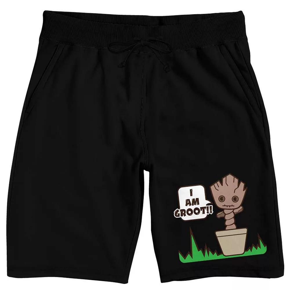 Men's Marvel Kawaii Baby Groot Pajama Shorts,  Product Image