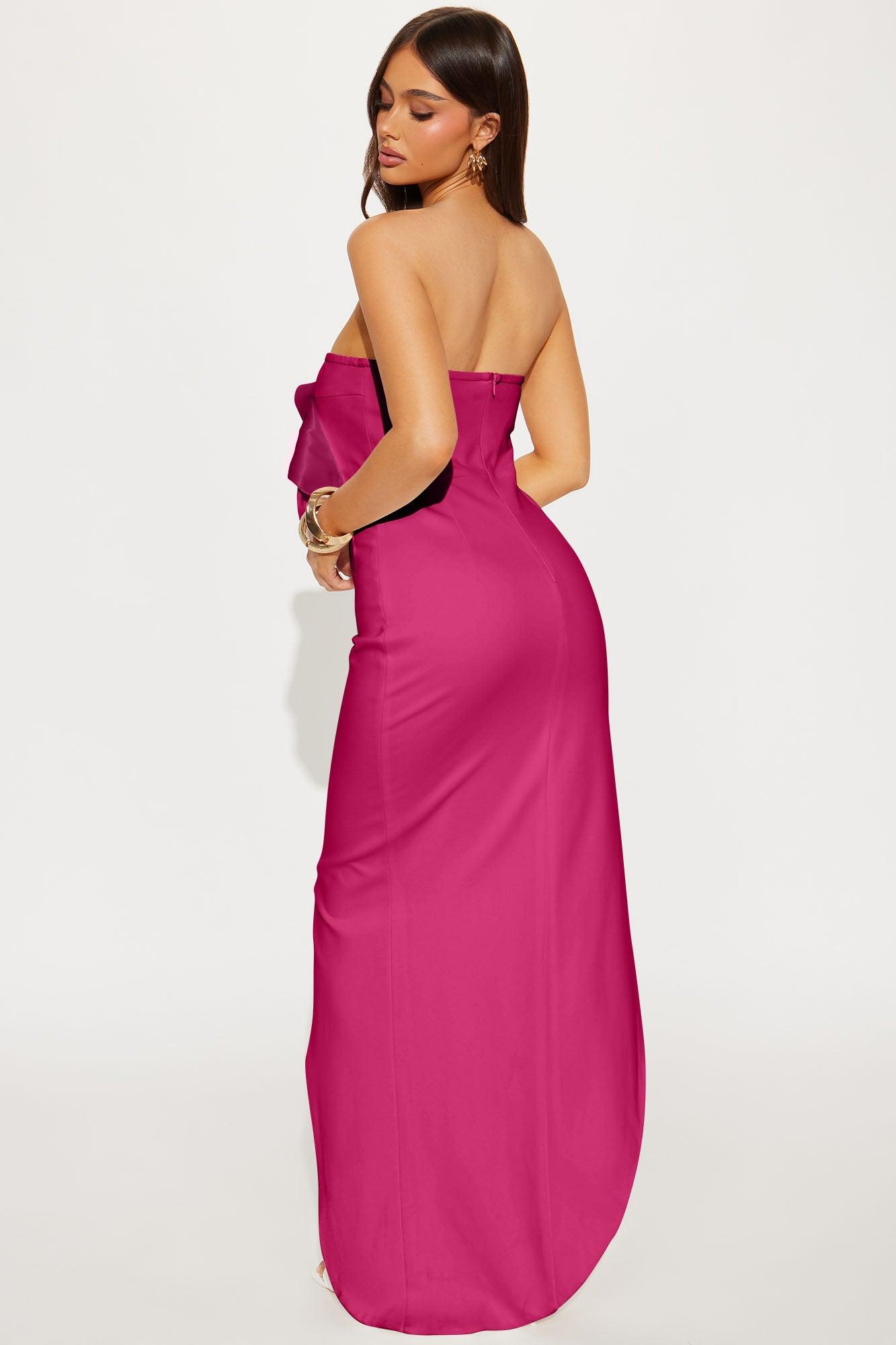 Ciara Floral Maxi Dress - Magenta Product Image