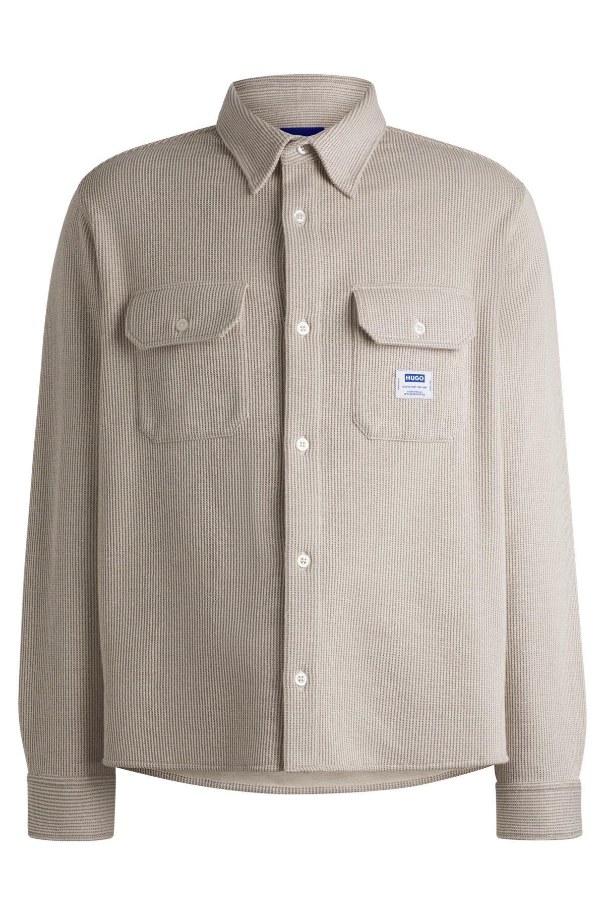 Oversize-fit shirt in structured cotton Product Image
