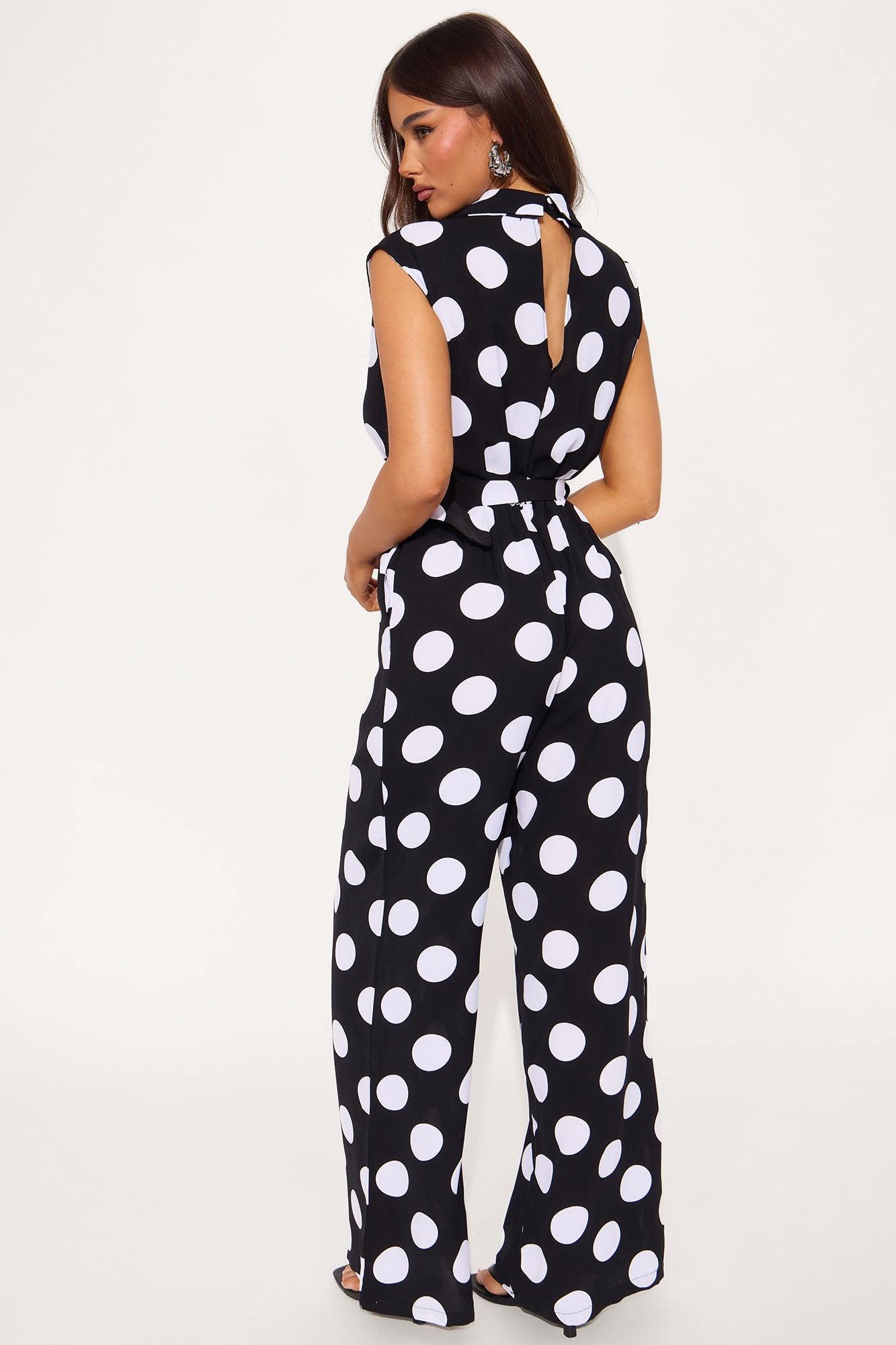 Sunny Days Ahead Jumpsuit - Black/White Product Image