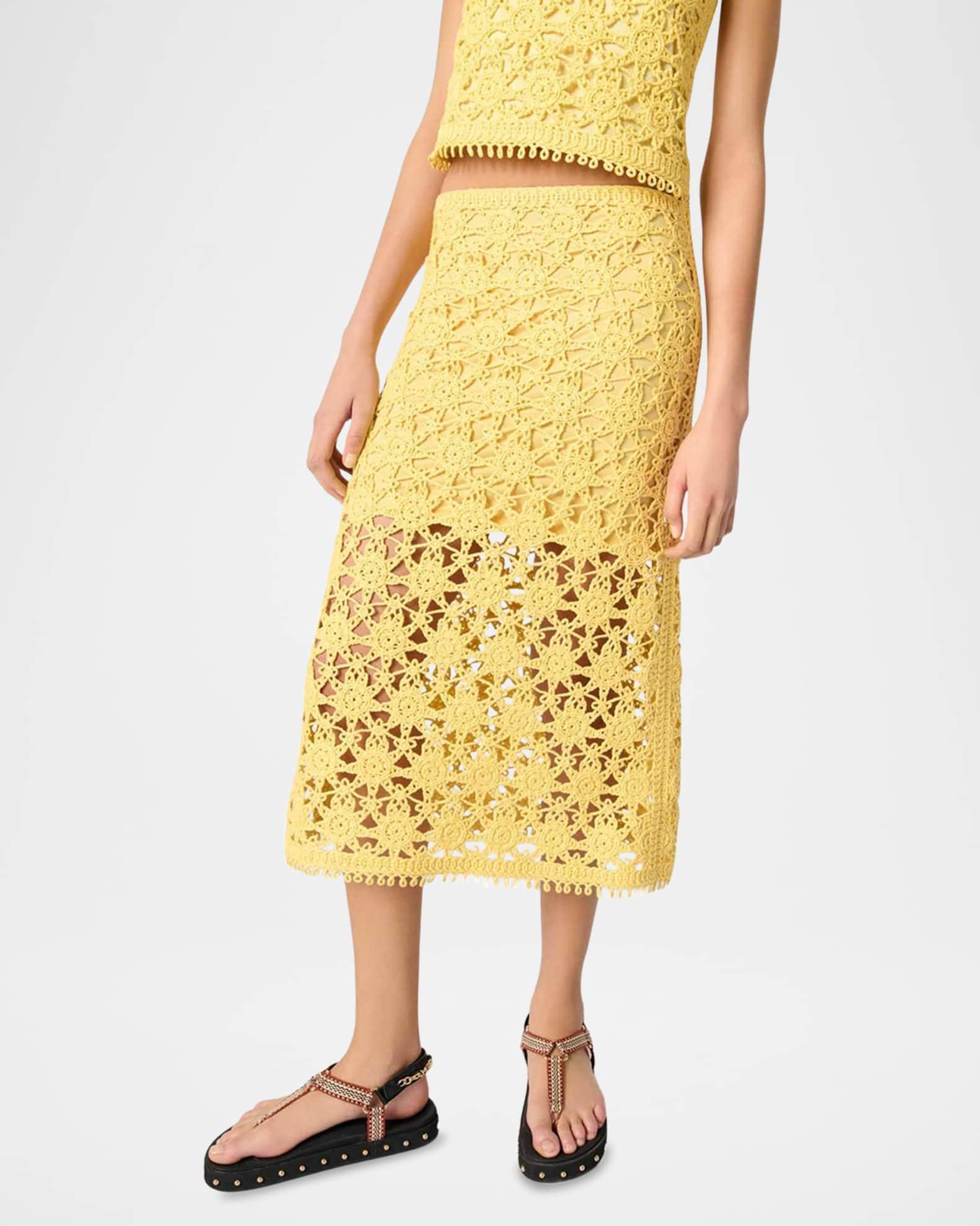 Jully Crochet Midi Skirt Product Image