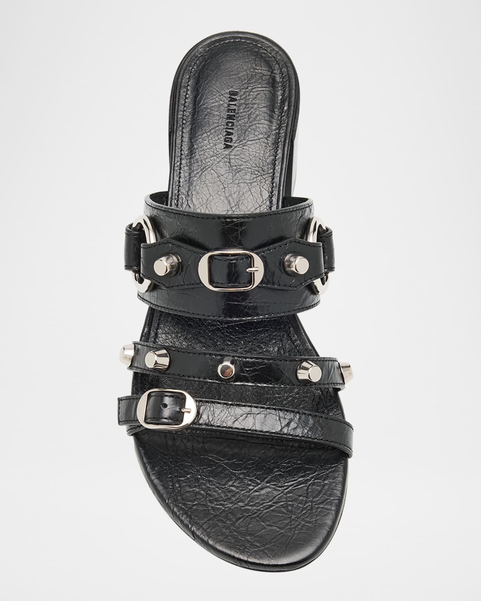 City Leather Block-Heel Sandals Product Image