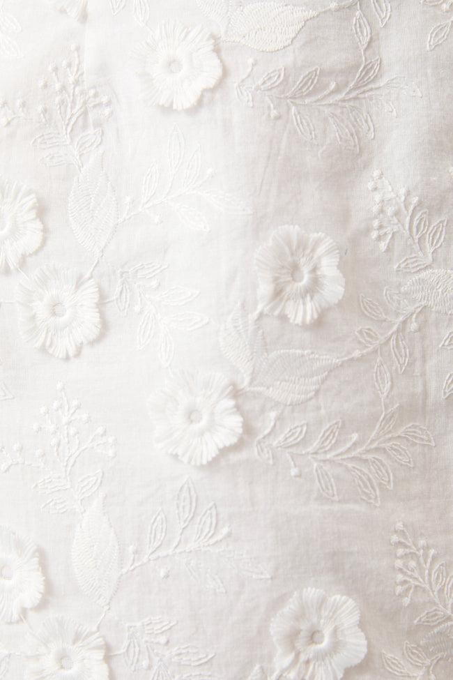 When It's Time Ivory A-Line Floral Embroidered Mini Skort FINAL SALE Product Image