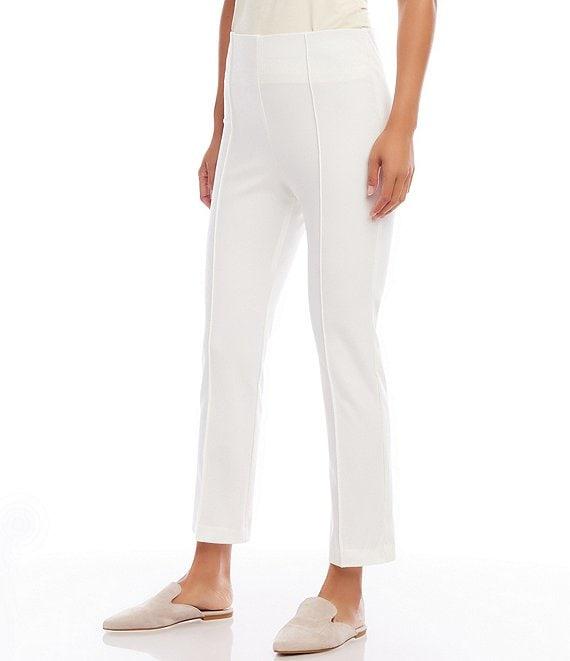Karen Kane Pintuck Knit Cropped Pull-On Straight Leg Pants Product Image