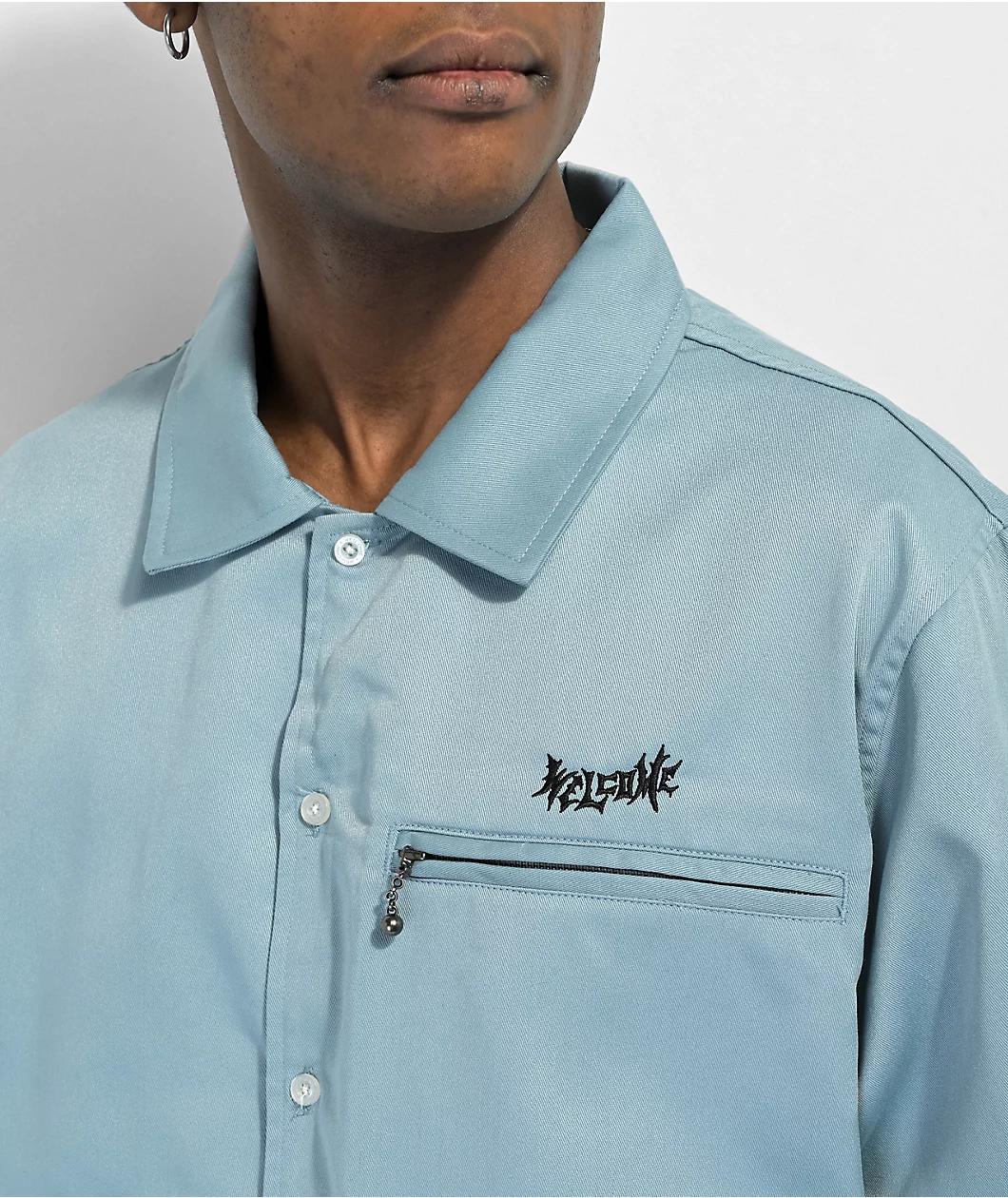 Welcome Mace Blue Short Sleeve Work Shirt Product Image