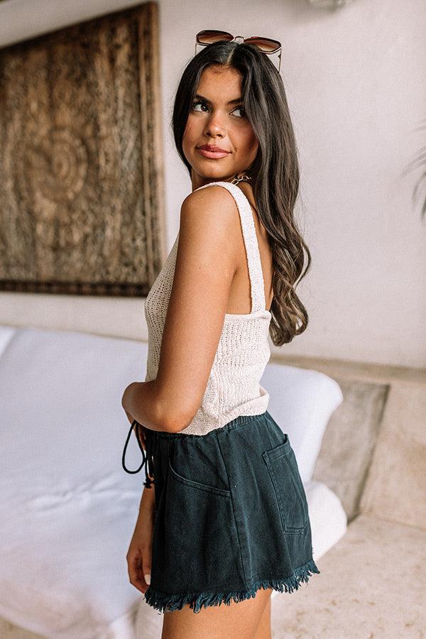 Forever Luxe Knit Crop Tank In Cream Product Image