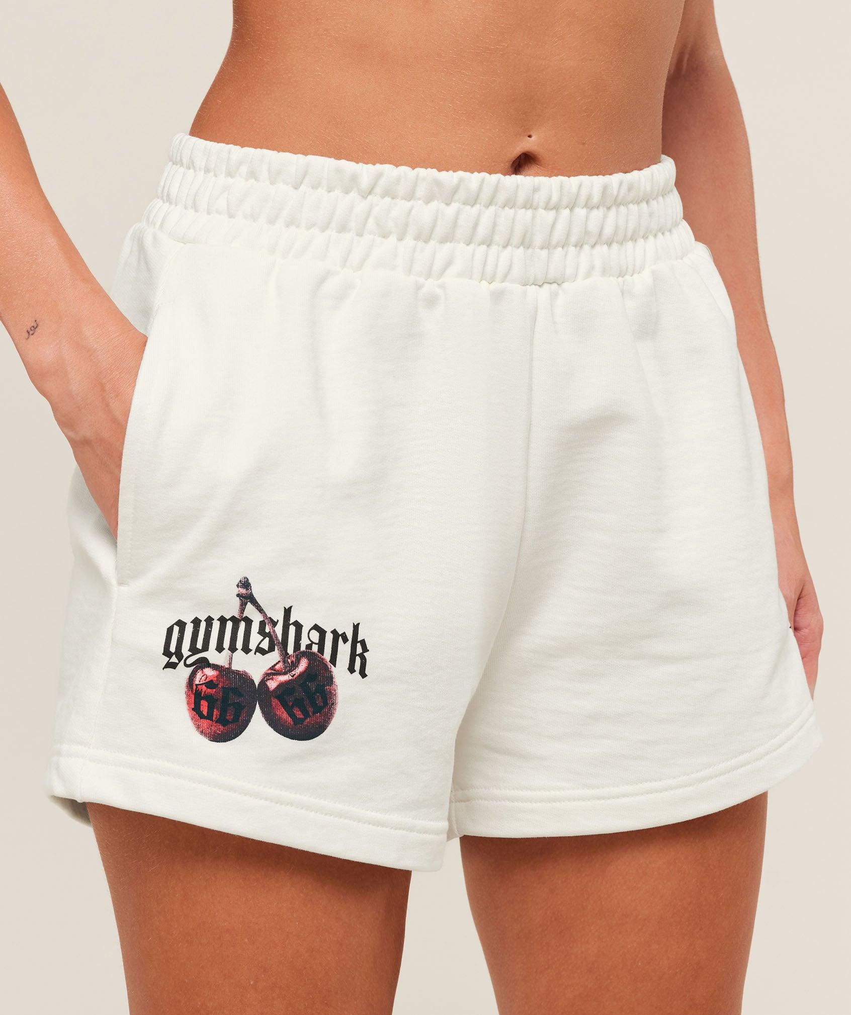 Gymshark Cherry Graphic Short - Soft White Female Product Image