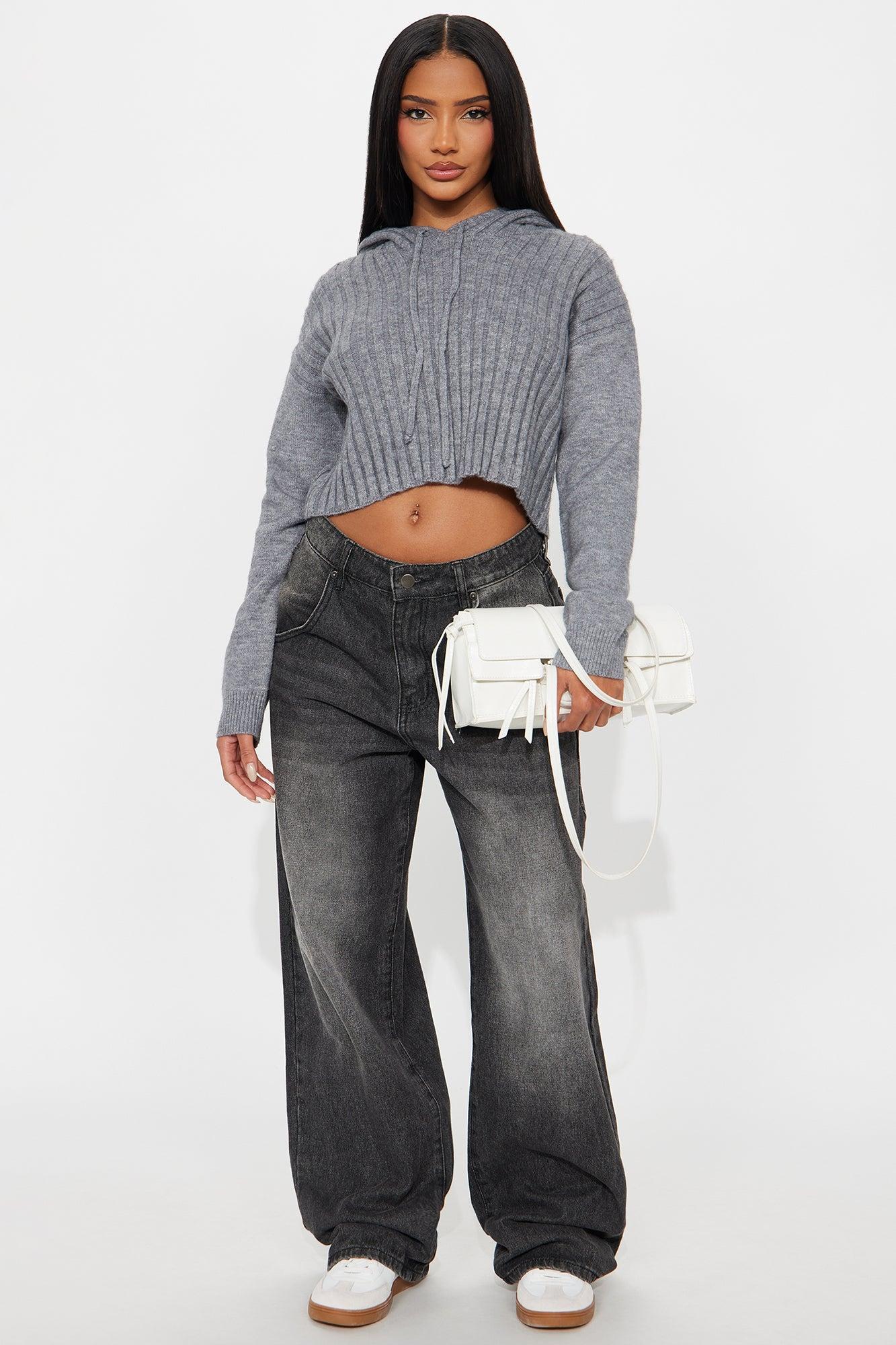 Coco Hooded Sweater - Charcoal Female Product Image