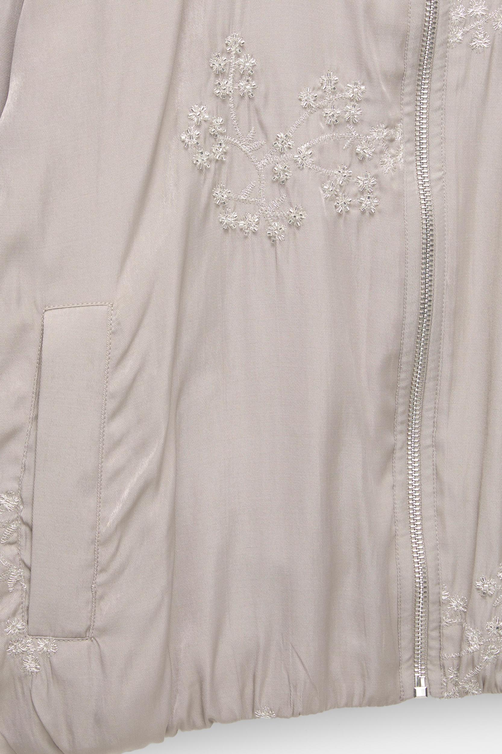 Bomber jacket with floral embroidery Product Image