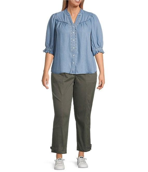 Democracy Plus Size #double;Ab#double;solution Stretch Utility High Rise Tapered Leg Pants Product Image