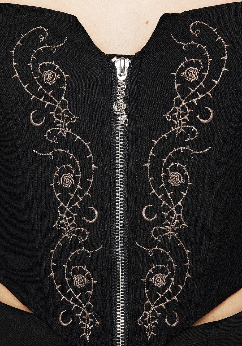 Rosethorn Embroidered Corset Top Product Image