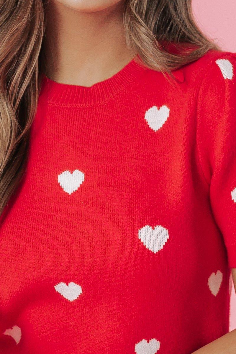 The Love Everlasting Red Heart Sweater - FINAL SALE Product Image
