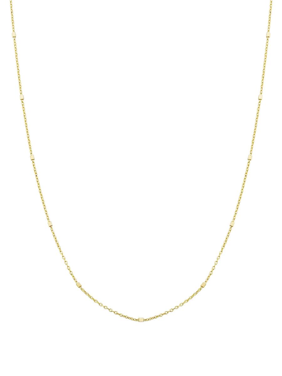 Womens 14K Yellow Solid Gold Grace Chain Necklace Product Image