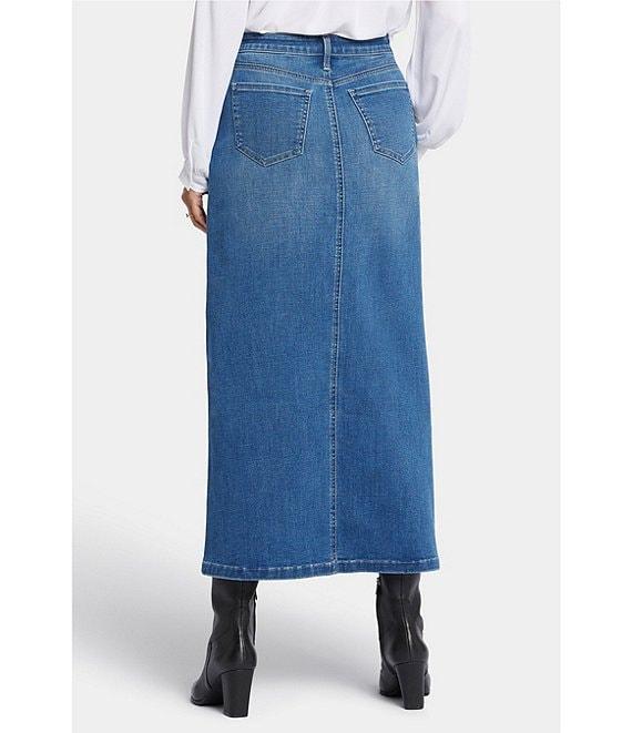 NYDJ High Rise A-Line Long Slit Skirt Product Image