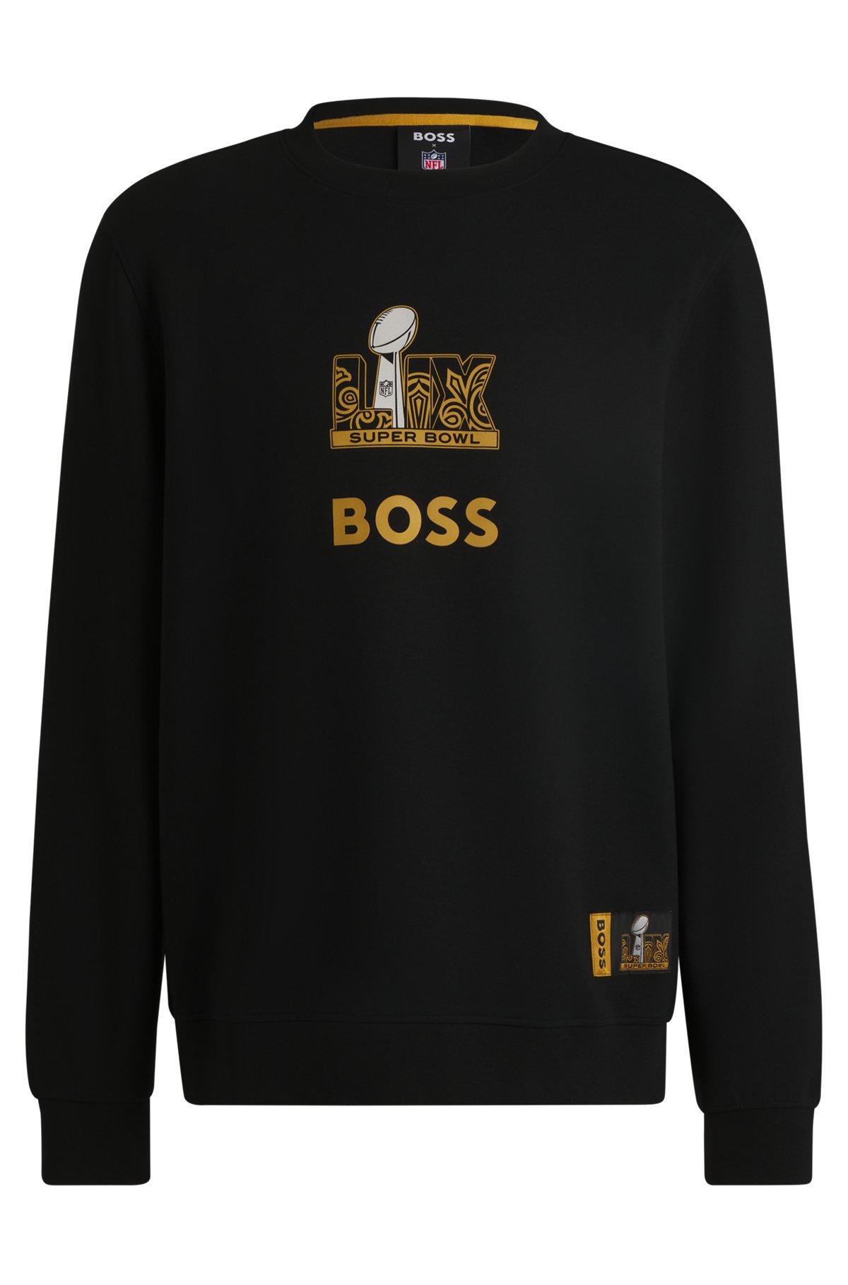 BOSS x NFL stretch sweatshirt with gold-tone artwork Product Image