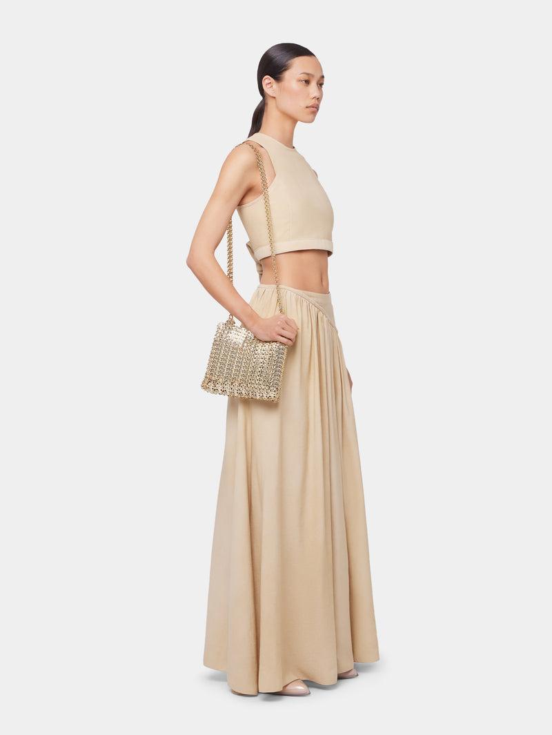 OCHRE LONG SKIRT IN VISCOSE TWILL Product Image