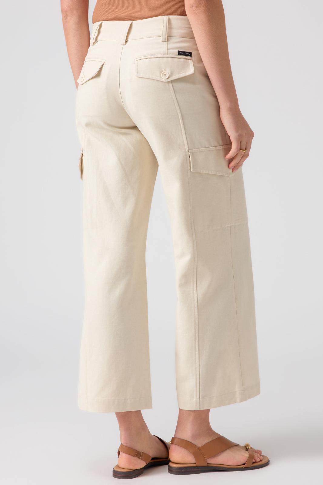 Rebel Wide Leg Standard Rise Crop Pant Birch Product Image