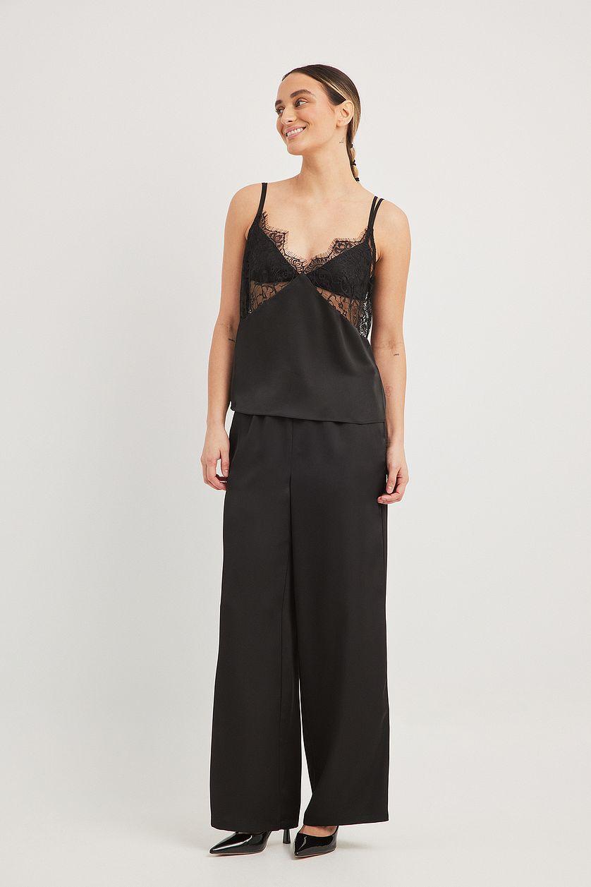 Lace Detail Low Back Singlet Product Image