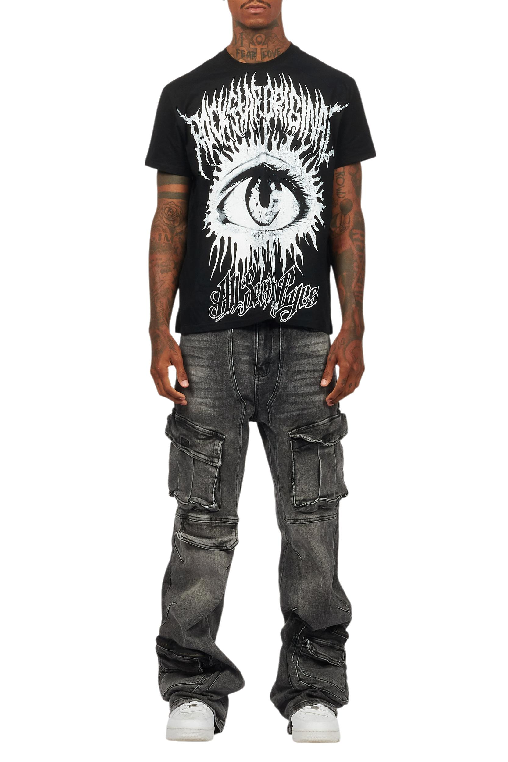 Velo Black Baggy Fit Jean Male Product Image