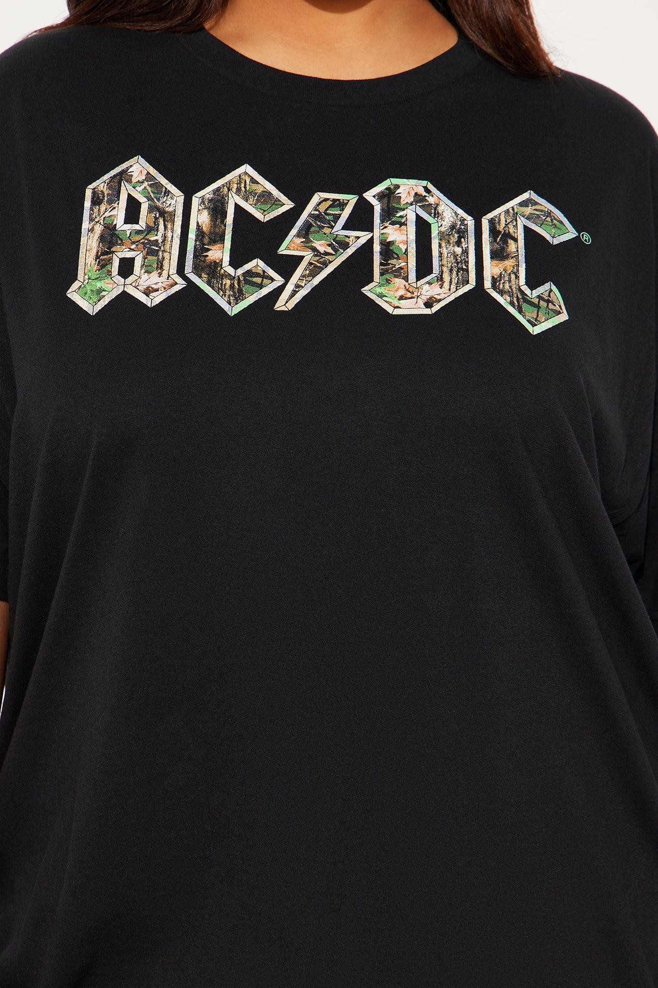 ACDC Camo Oversized Tee - Black Female Product Image