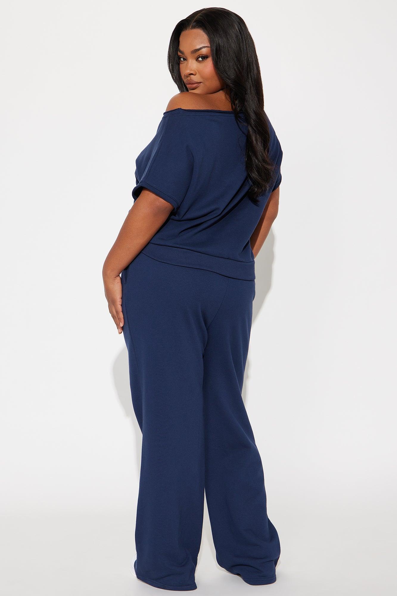 23 Off Shoulder Pant Set - Navy/combo Product Image