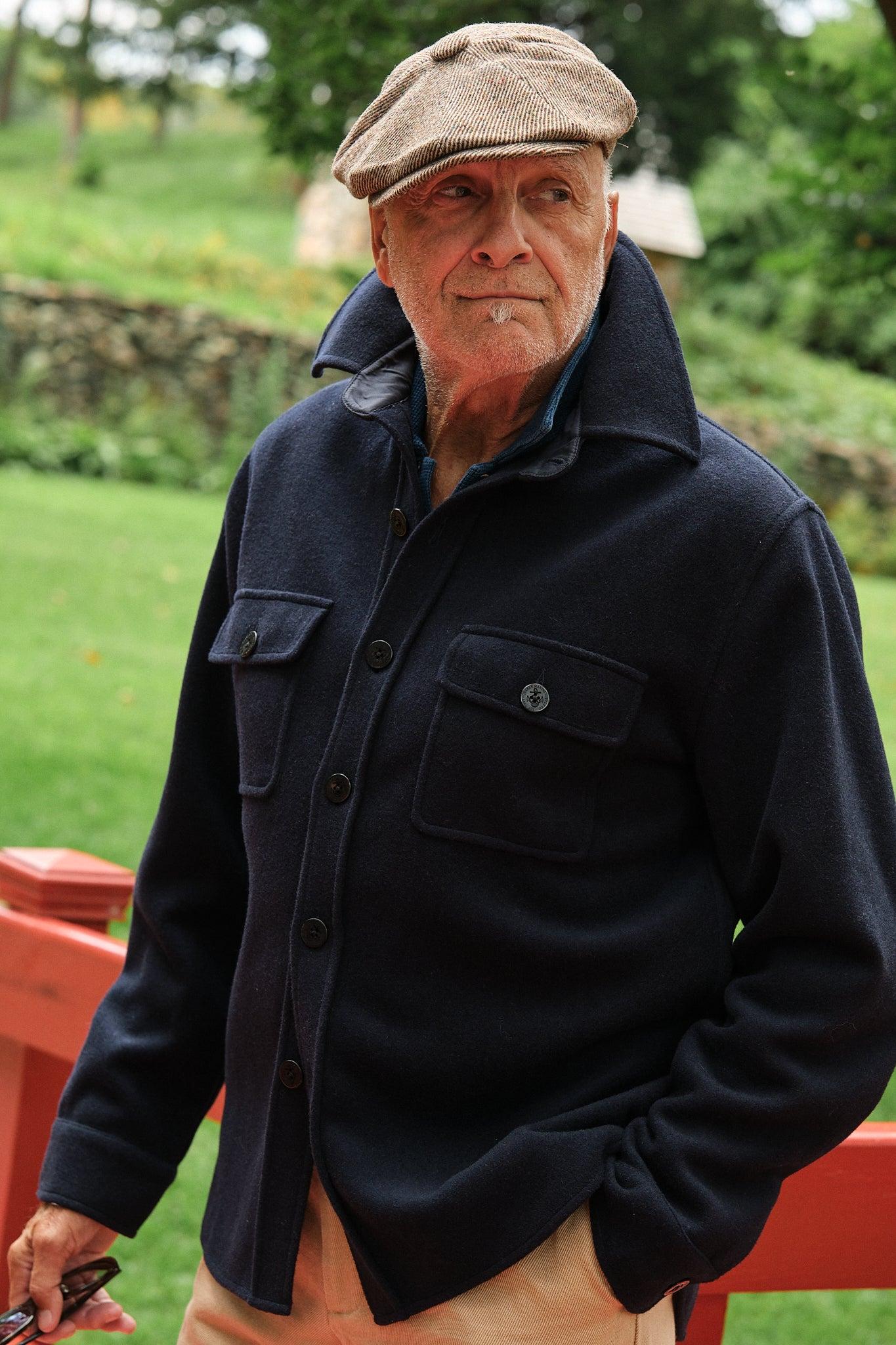 CPO Shirt Jacket in Navy Wool Product Image