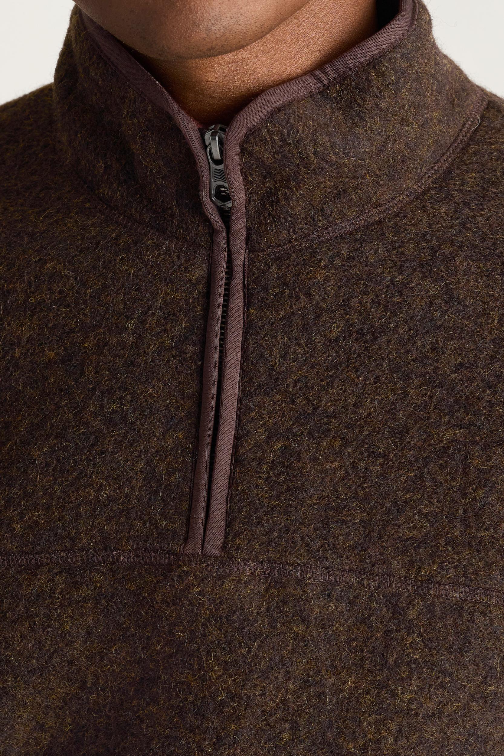 Italian Wool Fleece Quarter Zip Product Image