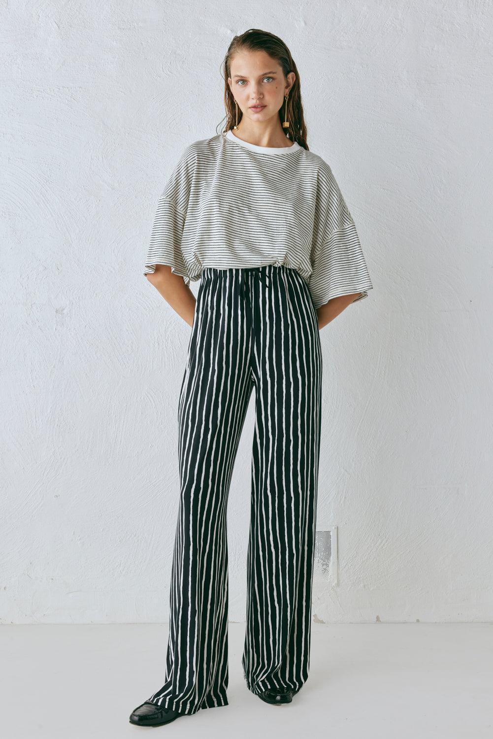 Rieti Pants Black Stripe Product Image