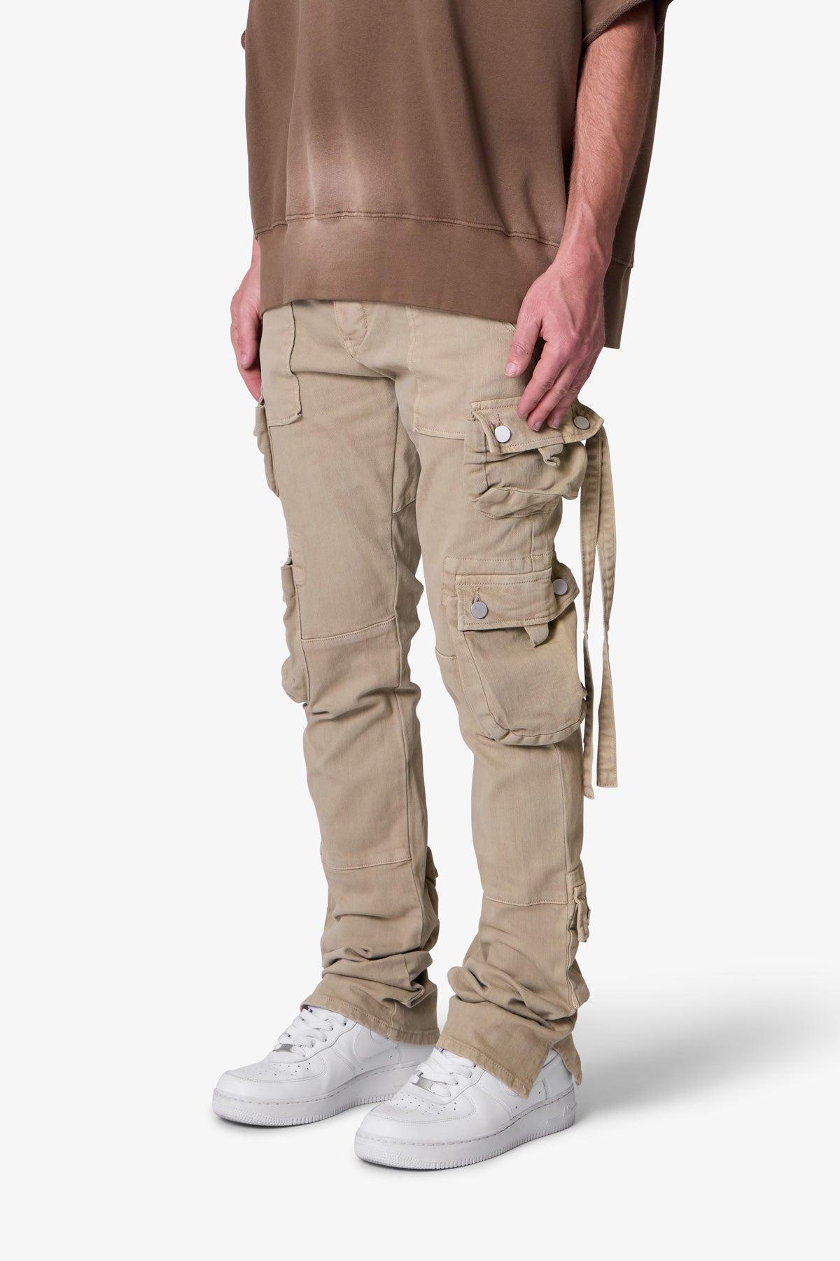 D152 Cargo Straight Denim - Brown Product Image
