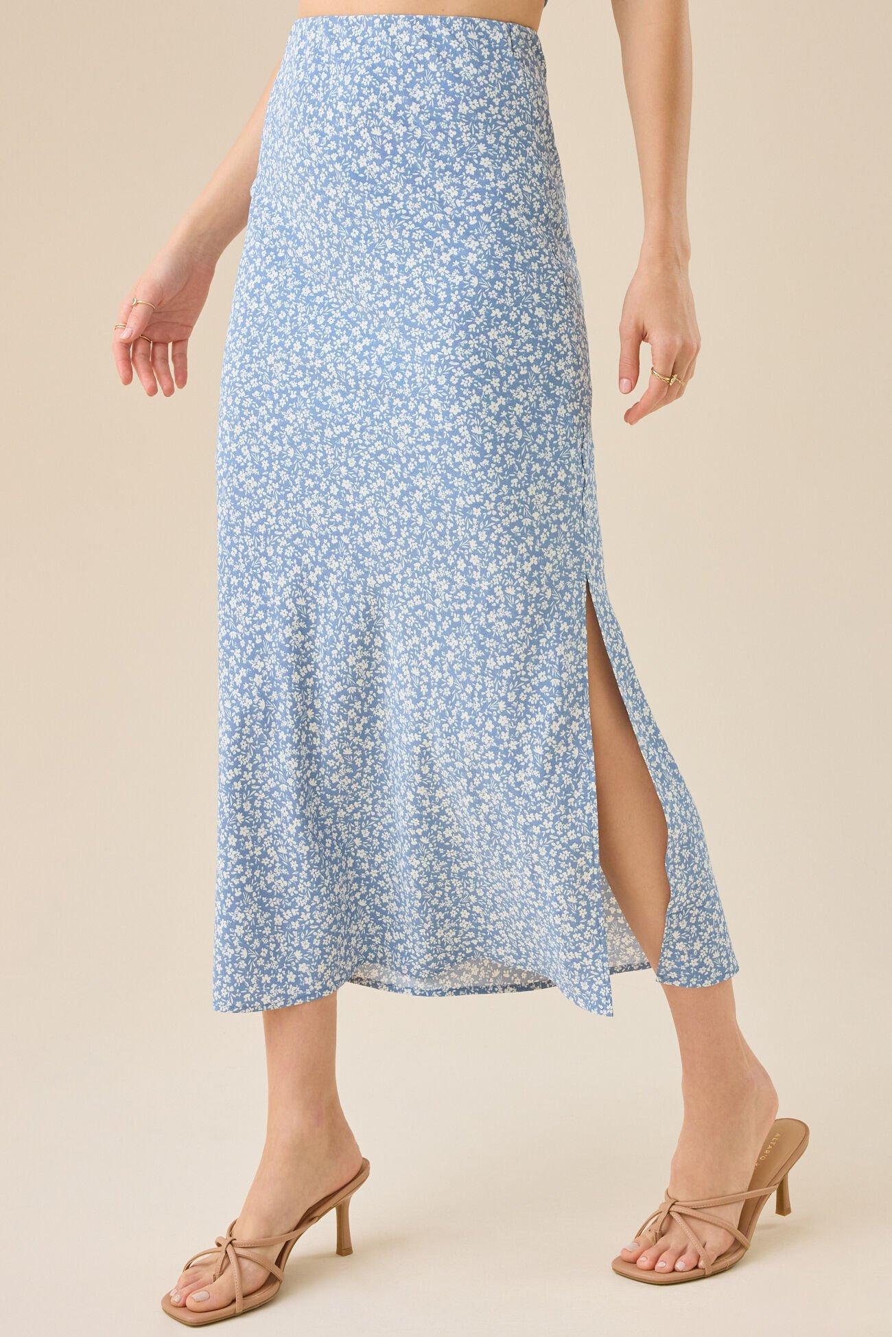 Amora Floral Midi Skirt Product Image