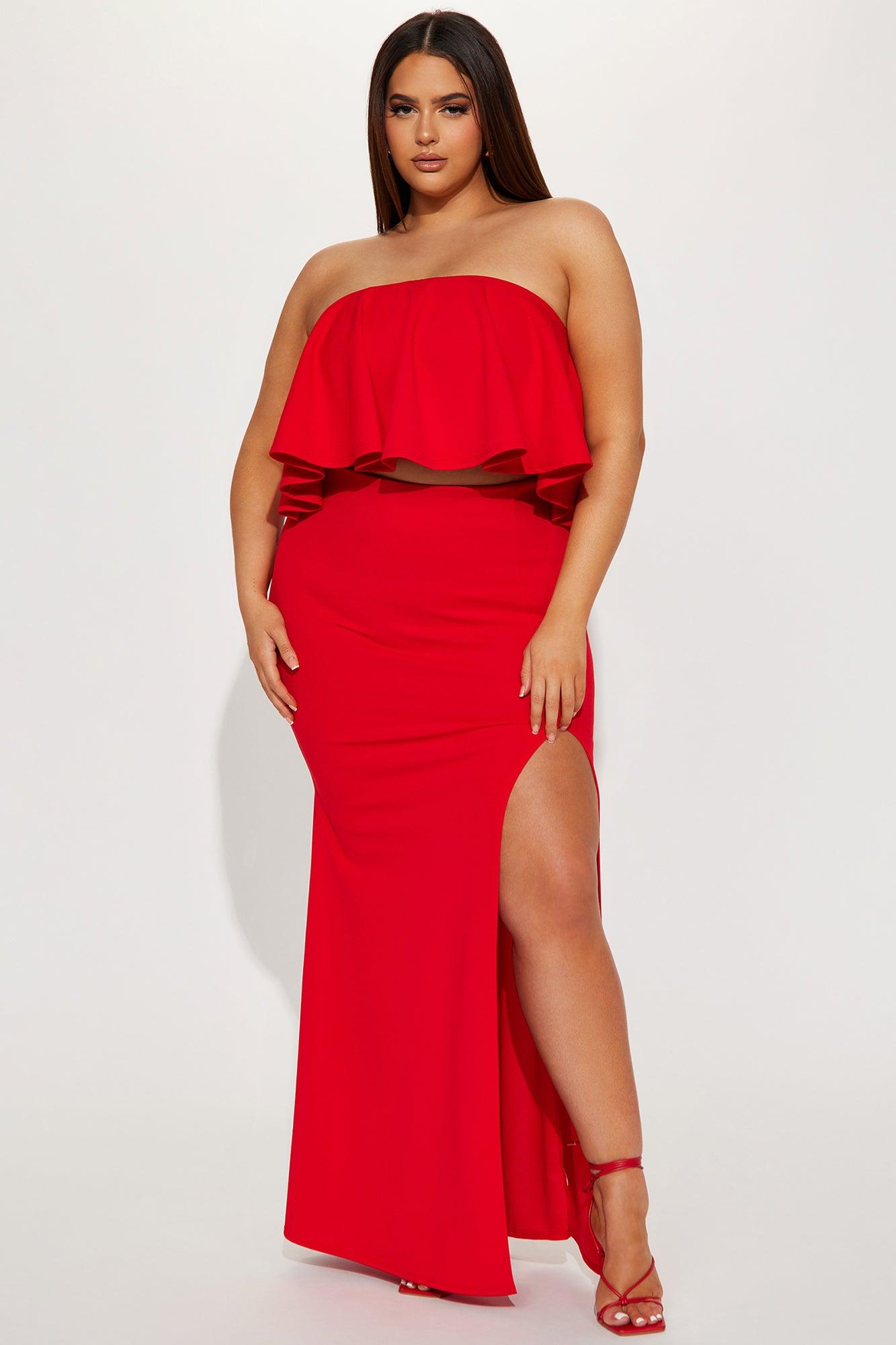 True Romance Skirt Set - Red Product Image