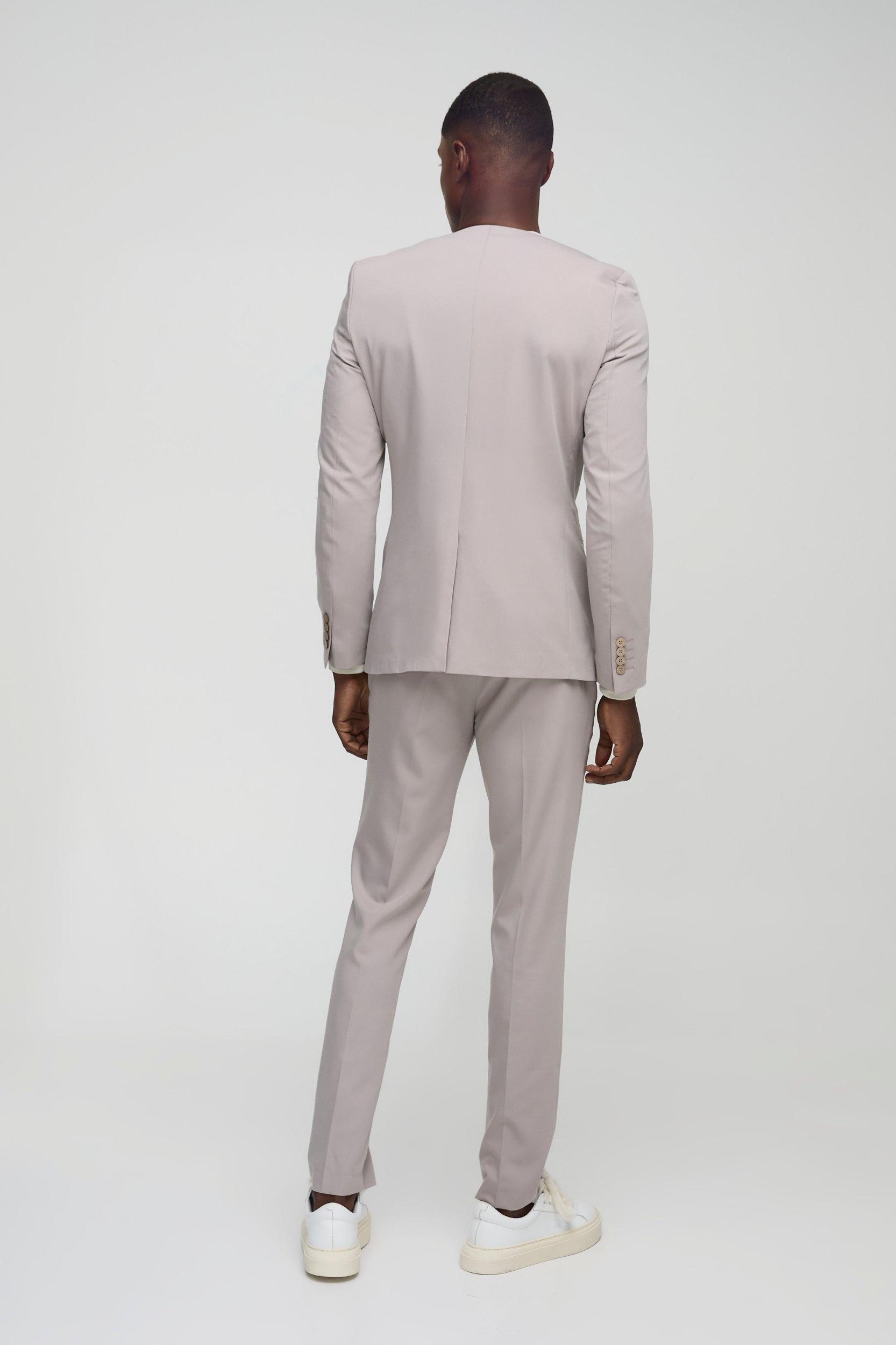 Skinny Fit Cropped Dress Pants | boohooMAN USA Product Image