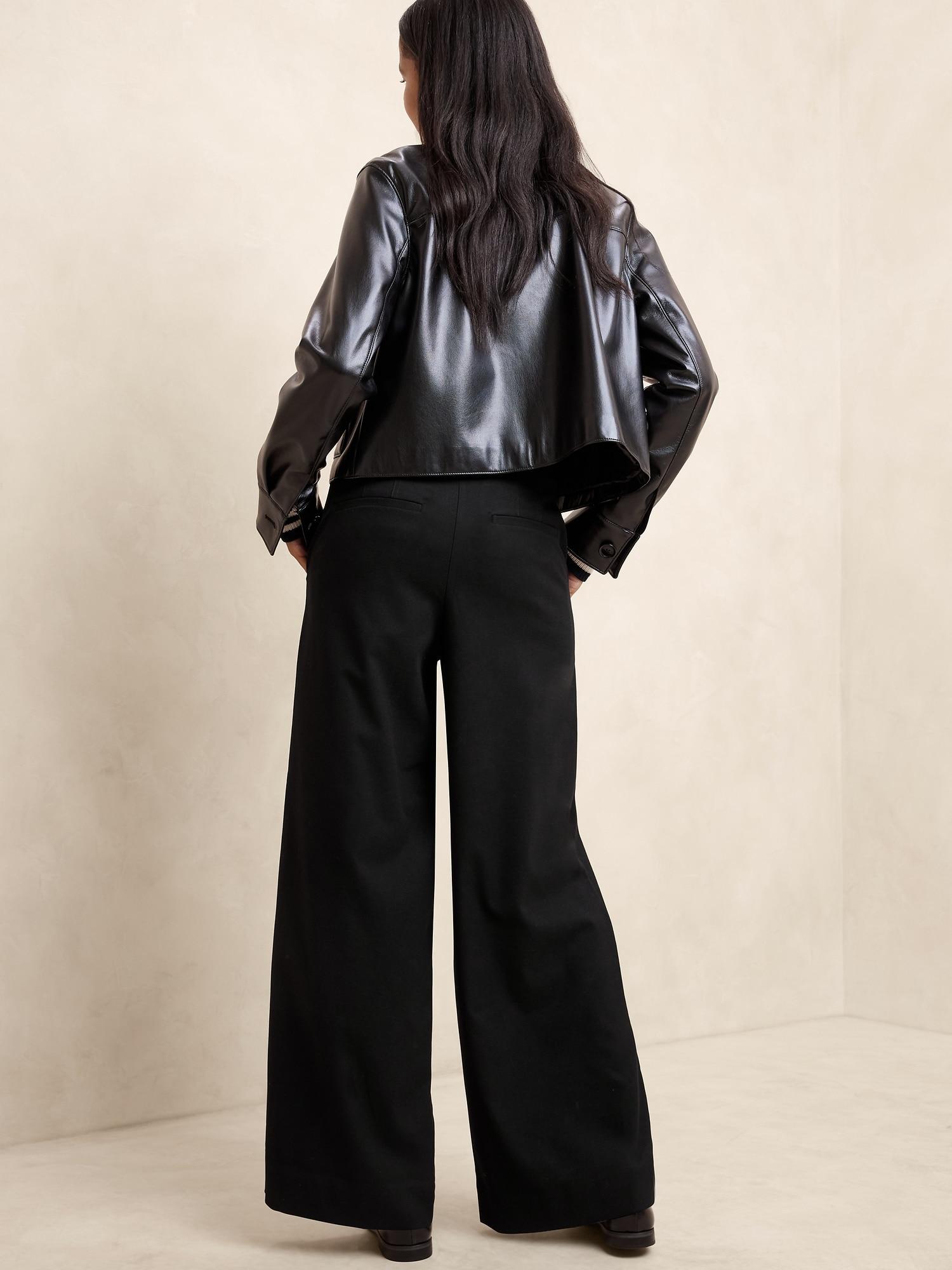 Ultra High-Rise Wide-Leg Flannel Trouser Product Image