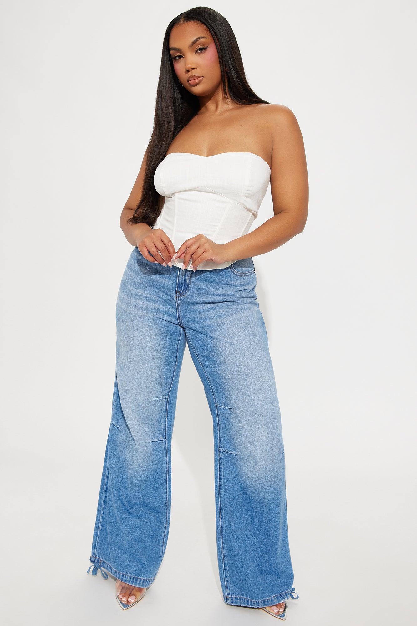 Georgette Linen Corset Top - Ivory Product Image