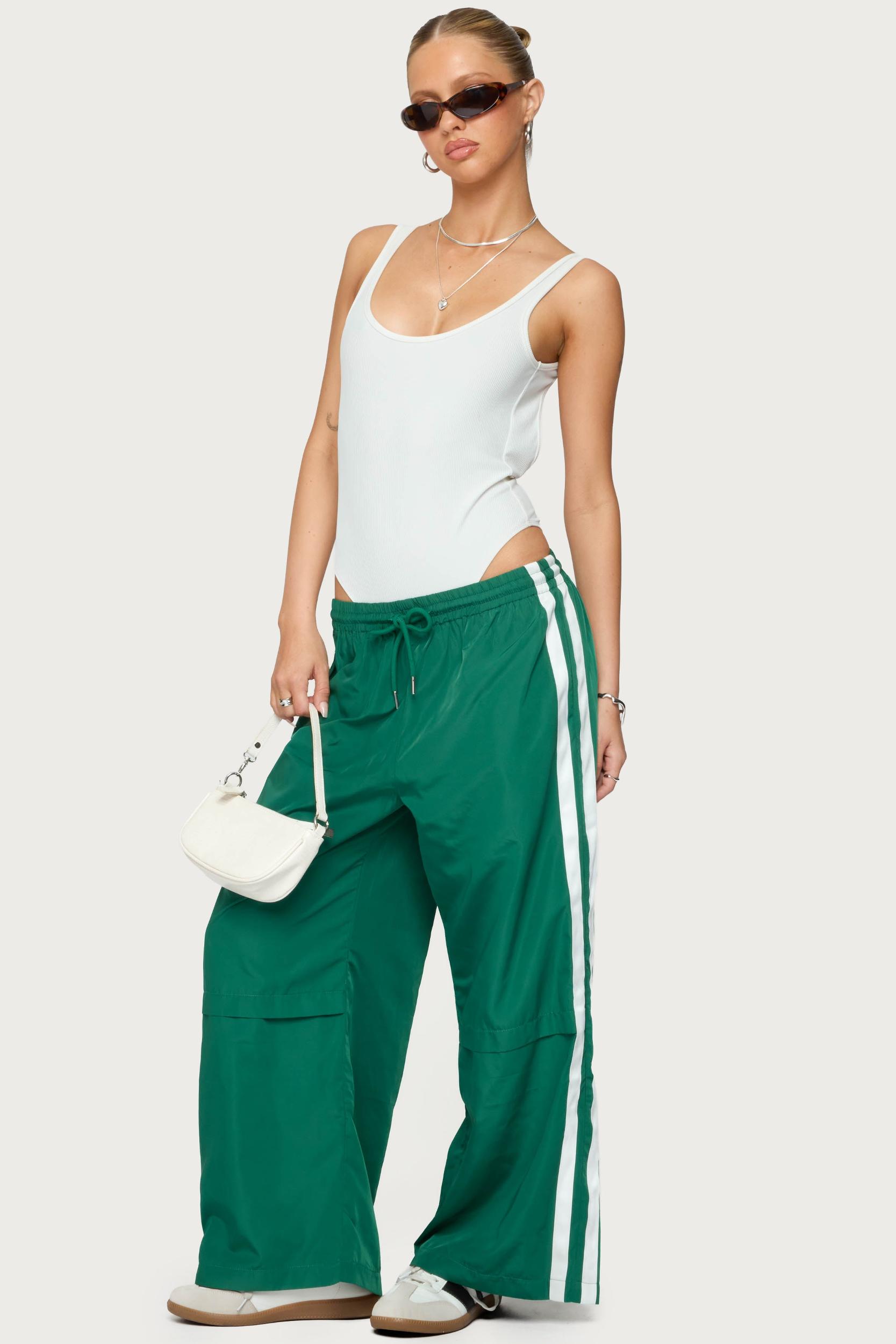 Petite Fauna Nylon Track Pants Product Image