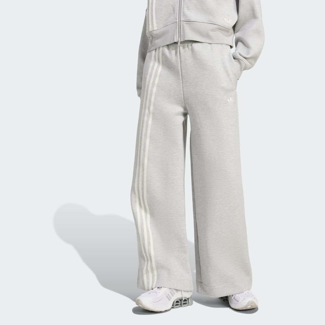 adidas Womens adidas Originals Off-Placed 3-Stripes Wide Pants - Womens Hi Res Blue Product Image