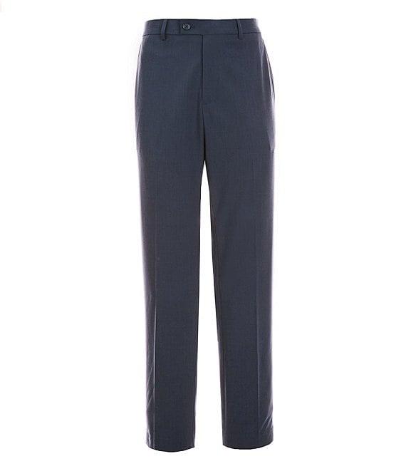 Perry Ellis Premium Tailored Flat Front Glen Plaid Pattern Dress Pants Product Image