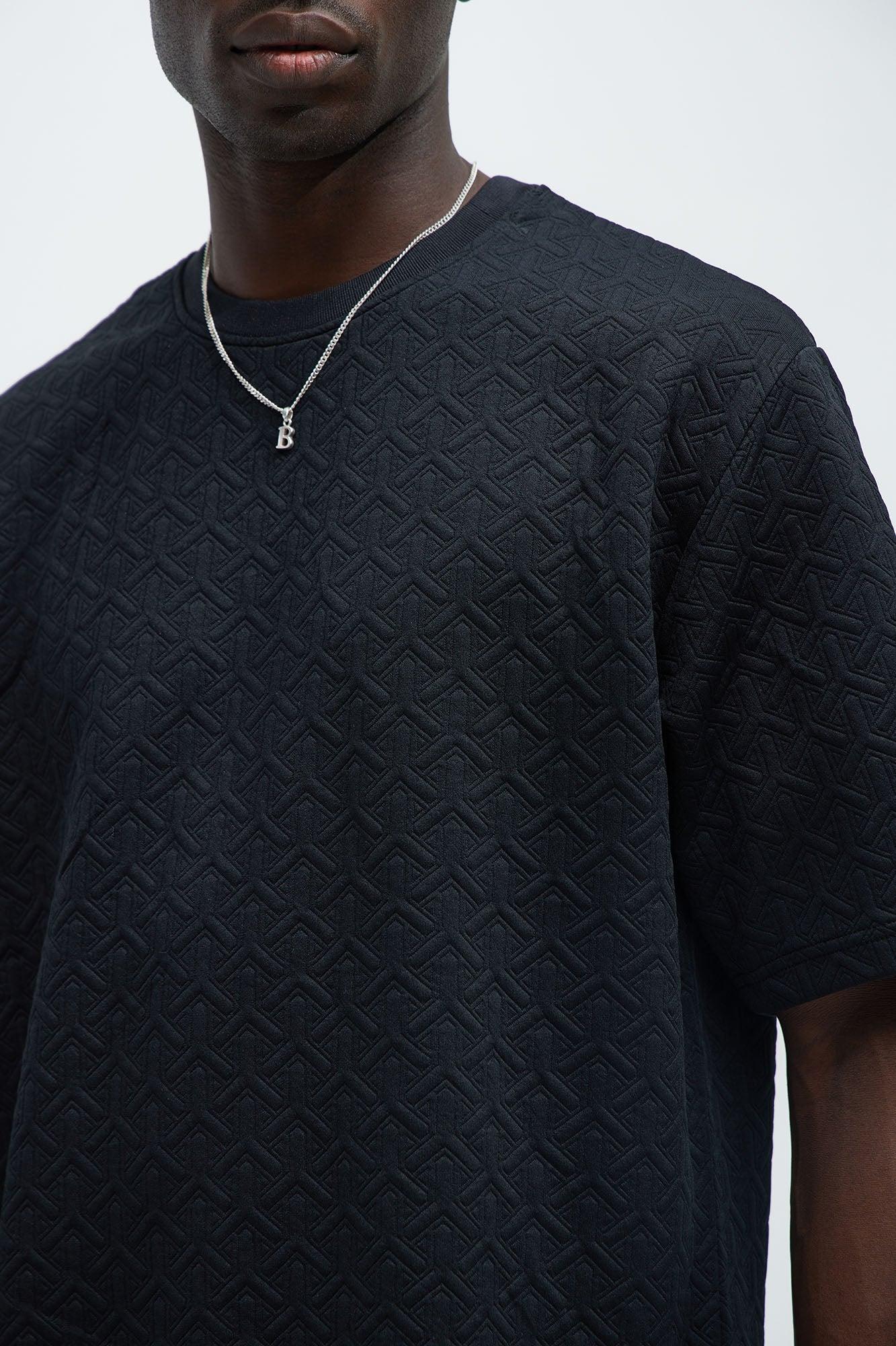 Emmanuel Textured Tee - Black Product Image