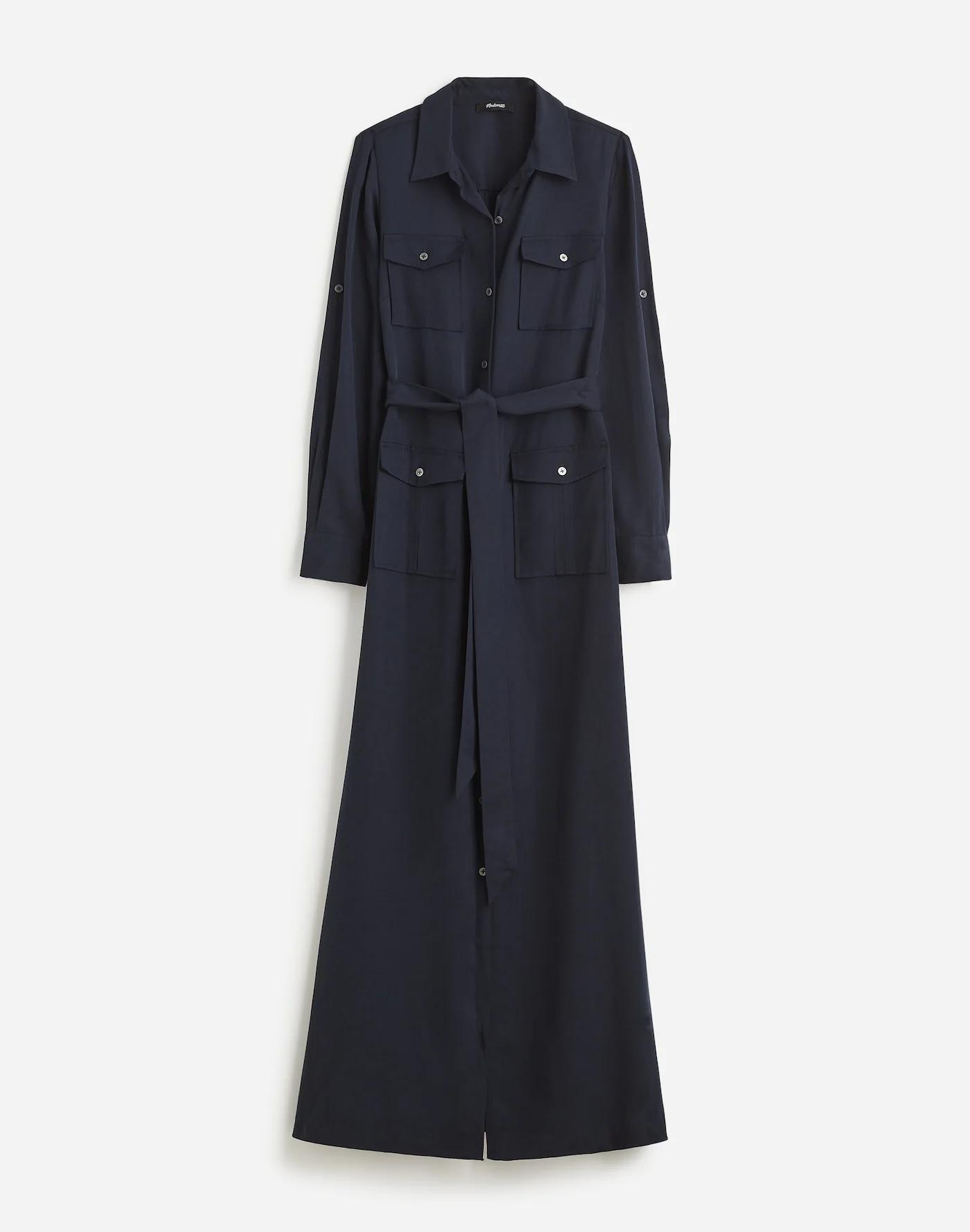 Utility Tie-Waist Maxi Shirtdress Product Image