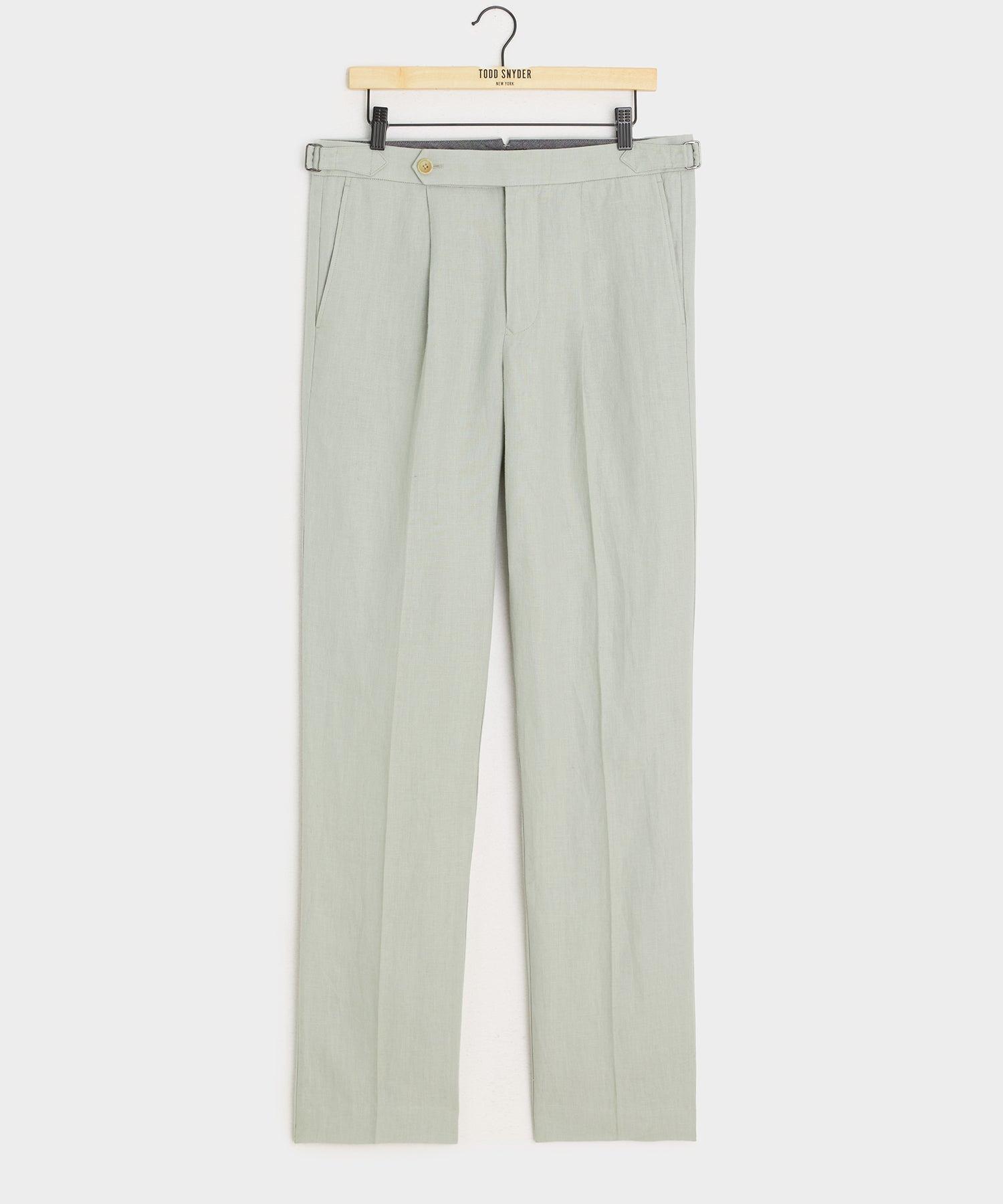 Straight Fit Irish Linen Side Tab Trouser Product Image