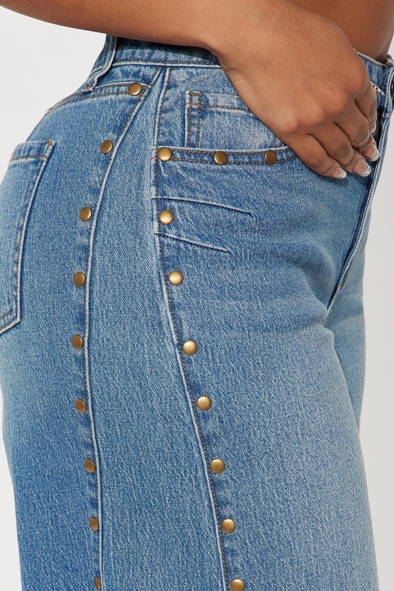 Best In Show Barrel Leg Jeans - Medium Wash Female Product Image