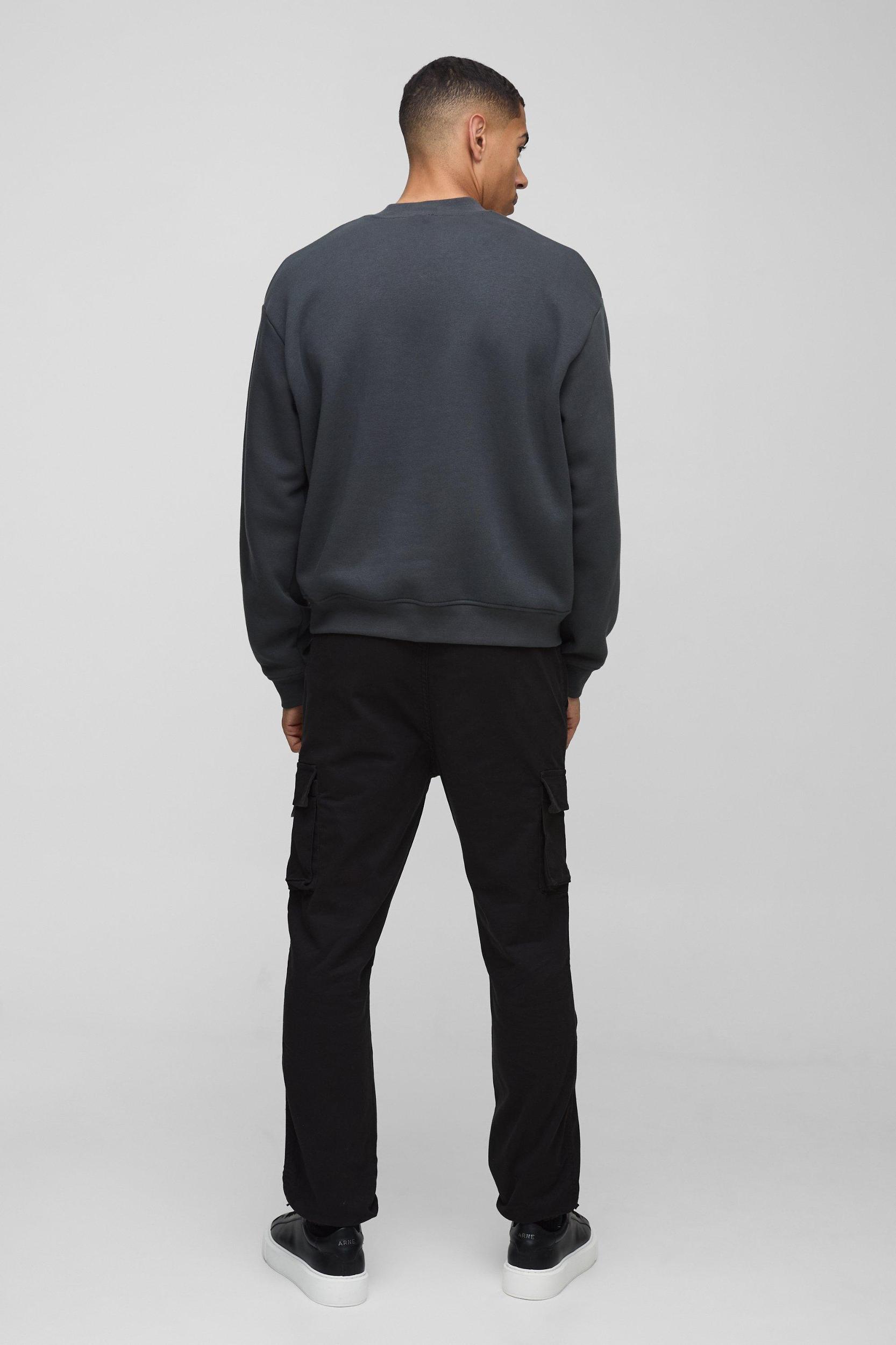 Slim Fit Elasticated Waist Woven Tab Cuffed Cargo Pants | boohooMAN USA Product Image