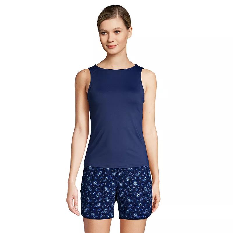 Women's Lands' End D-Cup UPF 50 High Neck Tankini Swimsuit Top,  Product Image
