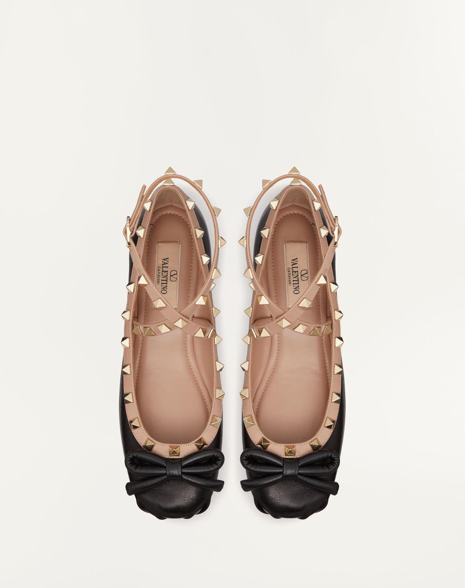 Rockstud Ballerina In Nappa Leather Product Image