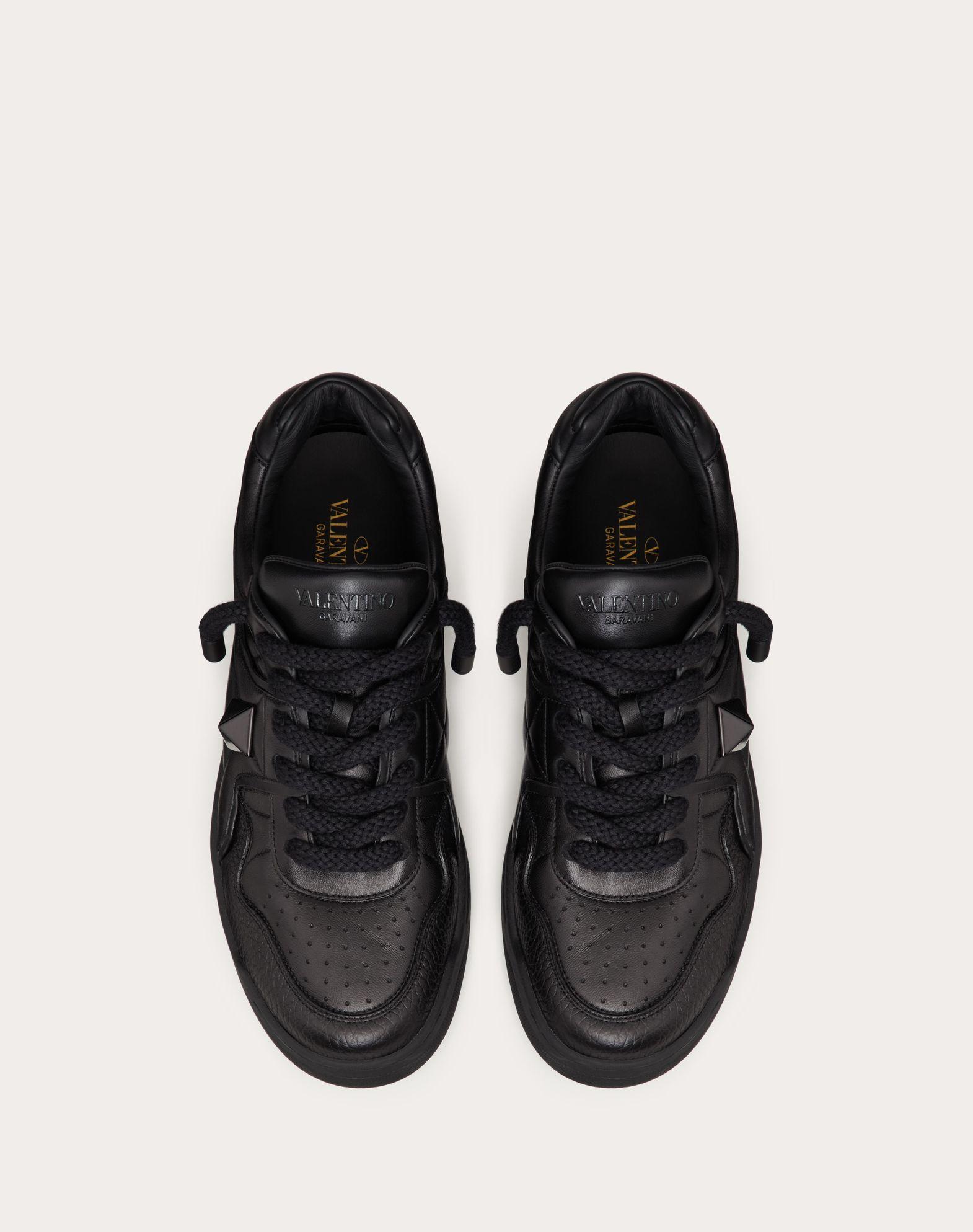 One Stud Xl Nappa Leather Low-Top Sneaker   Product Image