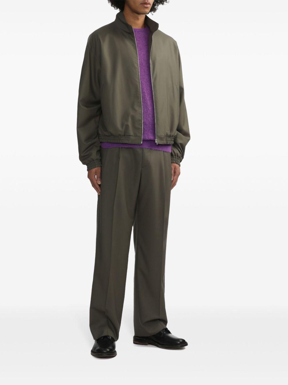 pressed crease straight-leg trousers  Product Image