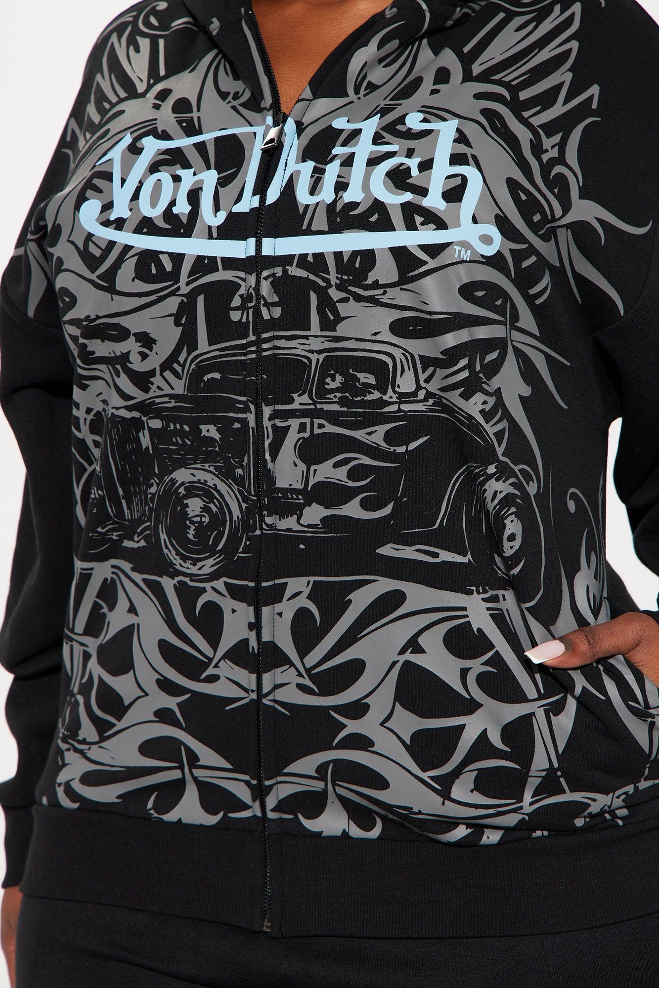 Von Dutch Car Show Zip Front Hoodie - Black/combo Product Image