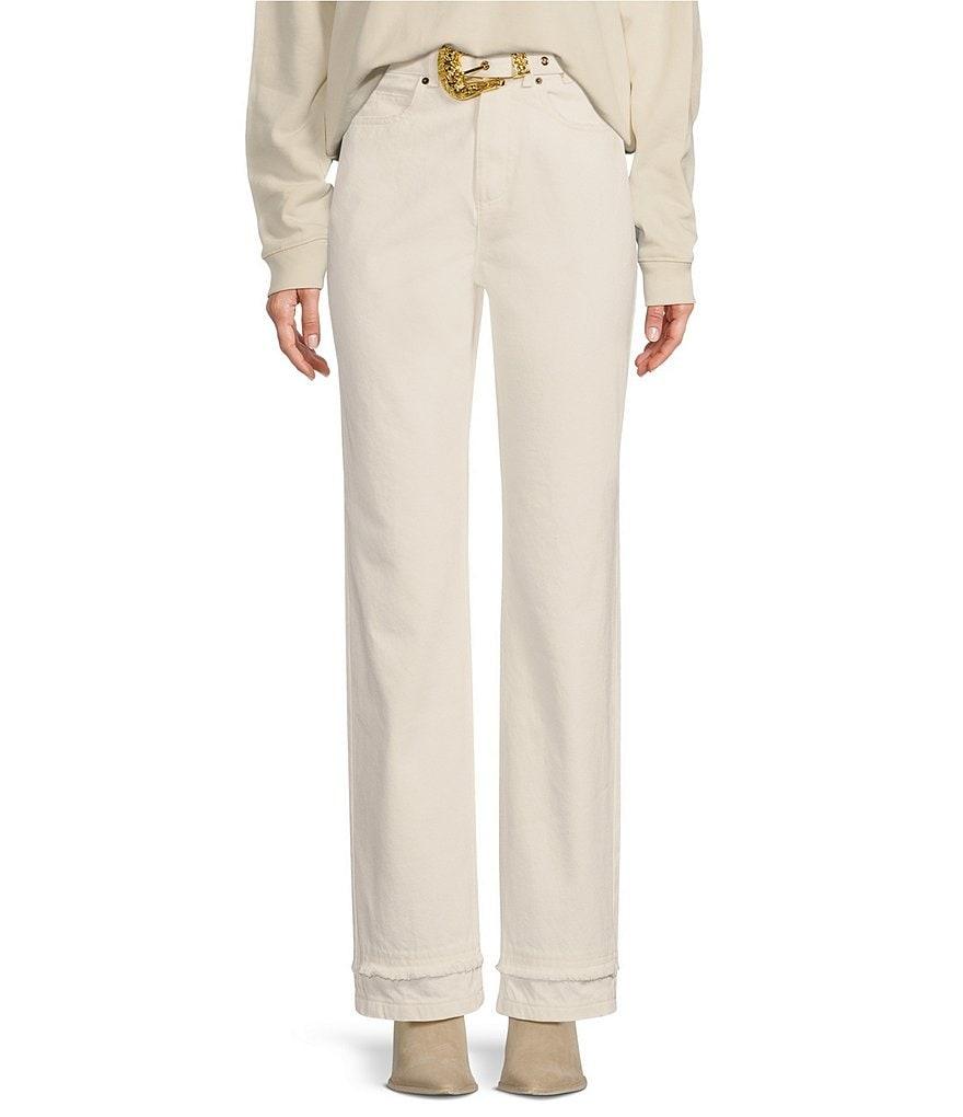 Le' AL.X Denim Built-In Western Belt High Rise Straight Leg 5-Pocket Jeans Product Image