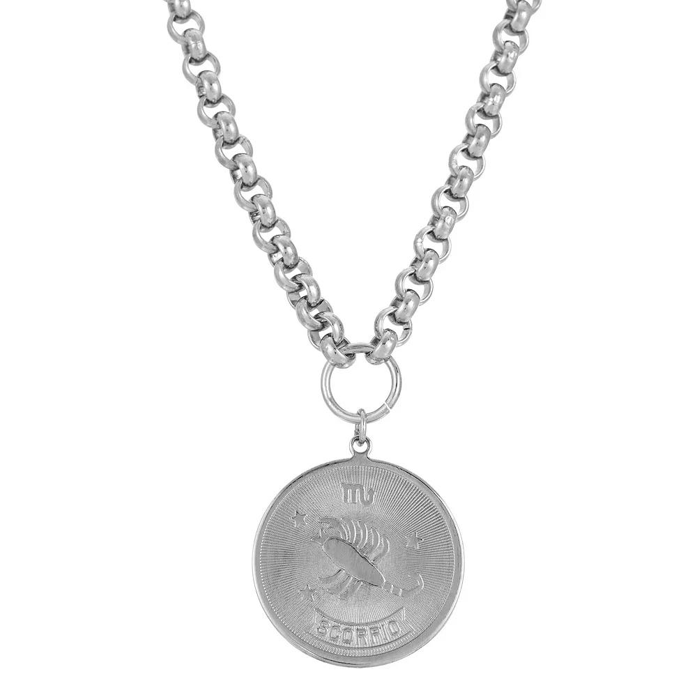 1928 Round Sagitarius Pendant Necklace, Womens, November Product Image