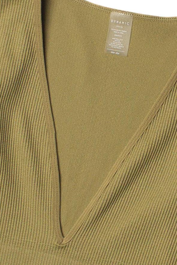 Deep V Neck Long Sleeve Top Product Image